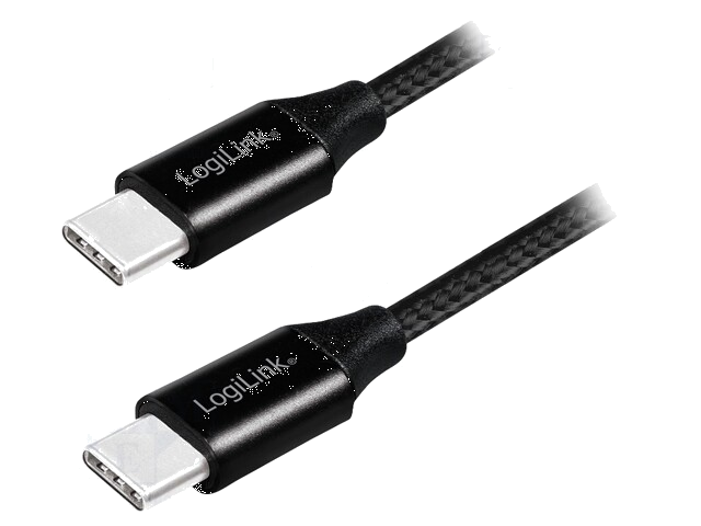 Kabel; USB 2.0; USB-C-stekker,aan beide zijden; 1m; zwart; PVC Kabel; USB 2.0; USB-C-stekker,aan beide zijden; 1m; zwart; PVC
